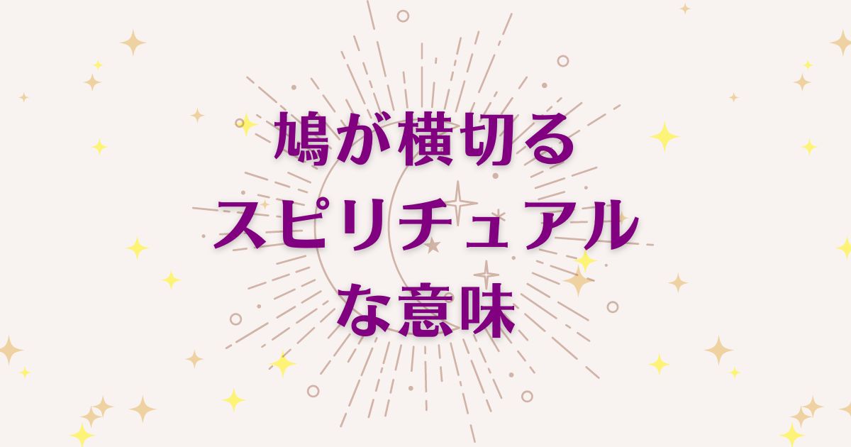 鳩が横切るのスピリチュアルな4つの意味！メッセージと象徴を解説