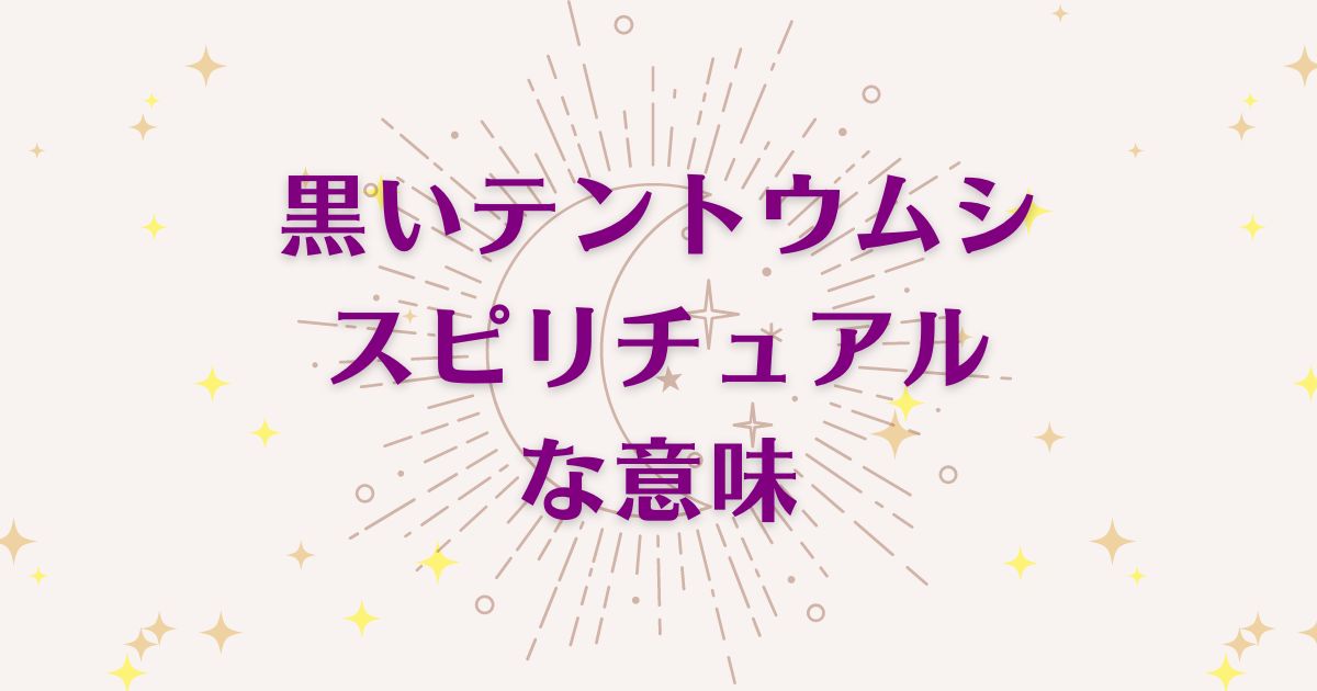 「黒いテントウムシ」のスピリチュアルな6つの意味！