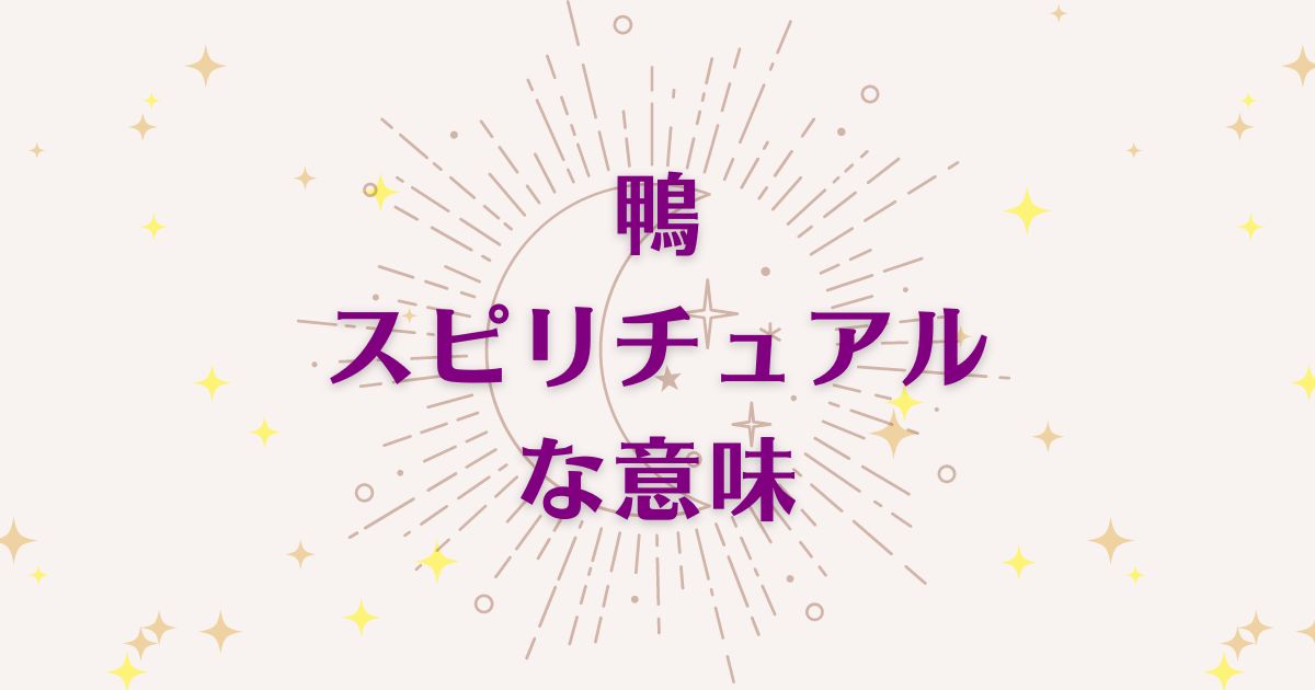 鴨のスピリチュアルな7つの意味！メッセージと象徴を解説